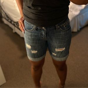 LC Lauren Conrad denim distressed shorts